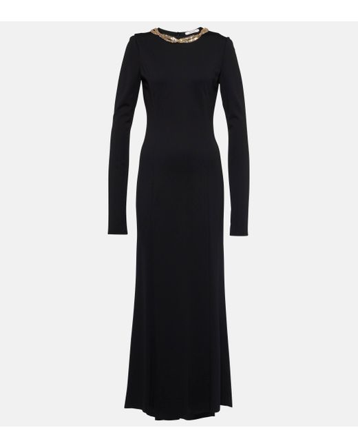 Dorothee Schumacher Black Embellished Maxi Dress
