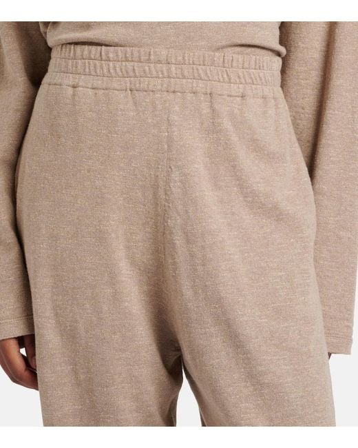 The Row Natural Nadir Cotton And Linen Straight-Leg Pants