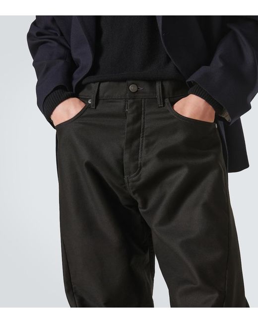 Maison Margiela Black Cotton Straight Pants for men