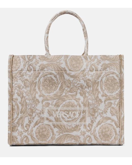Versace Metallic Barocco Athena Large Tote Bag