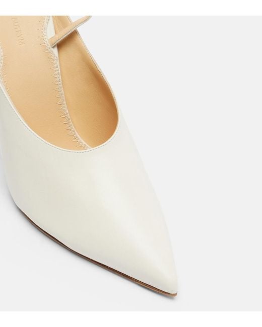 Magda Butrym White Leather Pumps