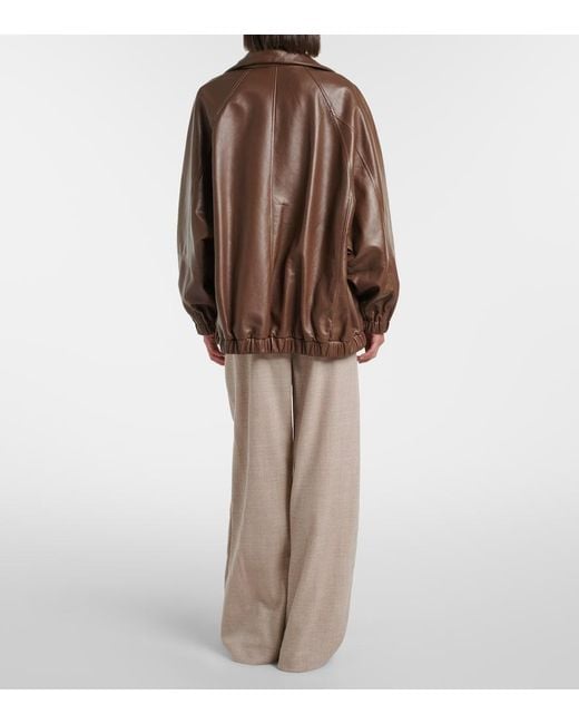 Brunello Cucinelli Natural Monili Virgin Wool Wide-Leg Pants