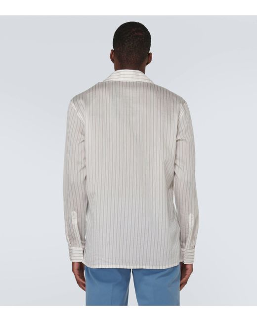 T-shirt en melange de lyocell Giorgio Armani pour homme en coloris White