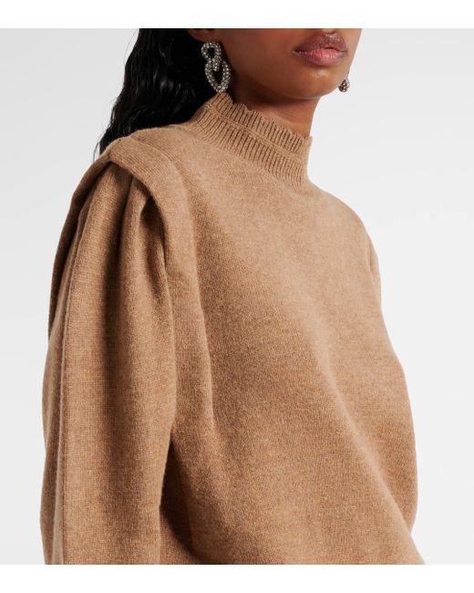 Isabel Marant Brown Lucile Wool-Blend Sweater