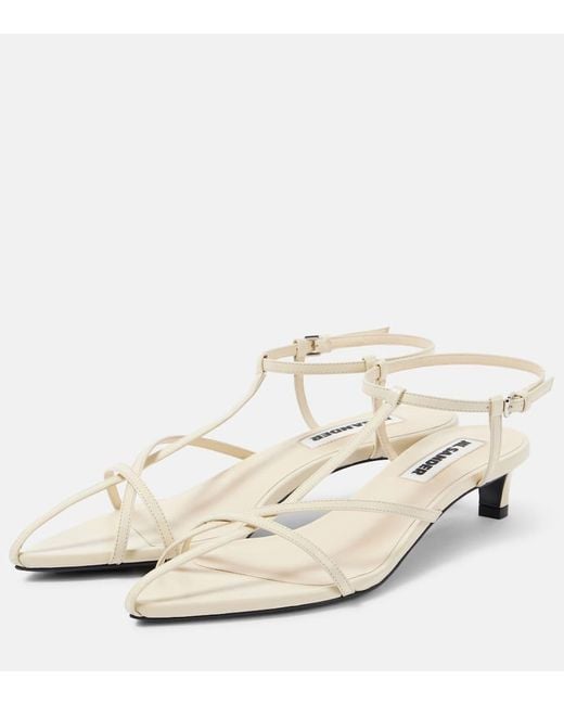 Jil Sander White 35 Leather Sandals