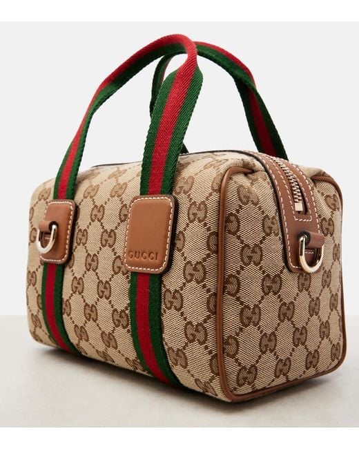 Gucci Brown Mini Gg Canvas Crossbody Bag