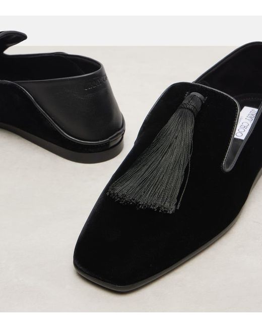 Zapatos Slip-On Eliot Slipper De Terciopelo Jimmy Choo de color Black