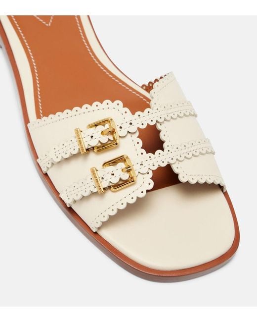 Zimmermann White Goldie Leather Slides