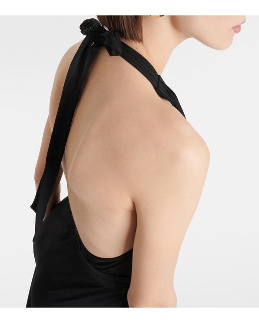 Max Mara Black Nice Halterneck Jersey Jumpsuit