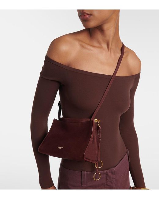 Alaïa Purple Le Click Small Leather Shoulder Bag