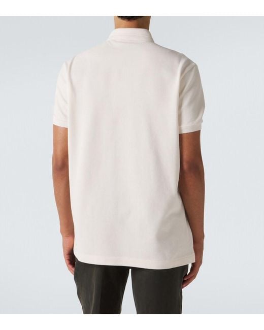 Tod's White Cotton Pique Polo Shirt for men