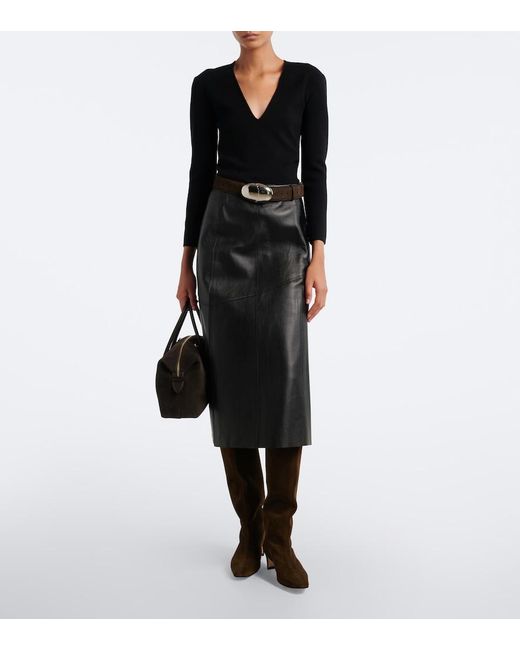Staud Brown Wally Suede Knee-High Boots