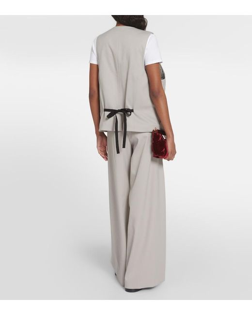 MM6 by Maison Margiela Gray Jackets And Vests