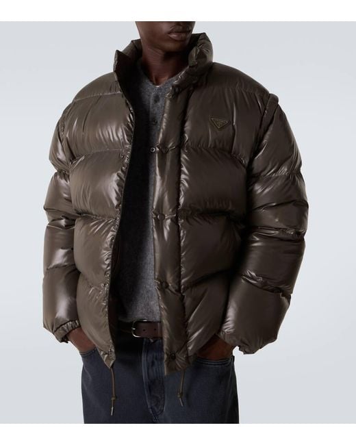 Prada Green Re-Nylon Down Jacket for men