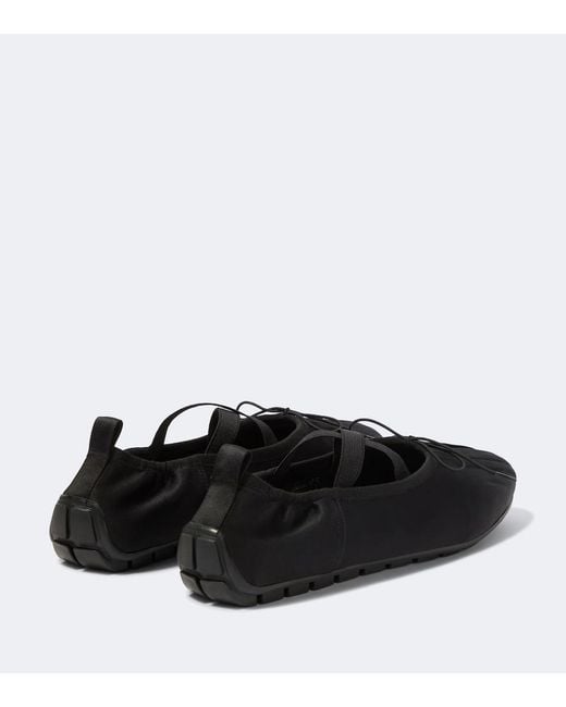 Simone Rocha Black Grip Satin Ballet Flats for men