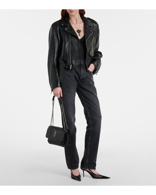 Saint Laurent Blue Faded Straight Jeans