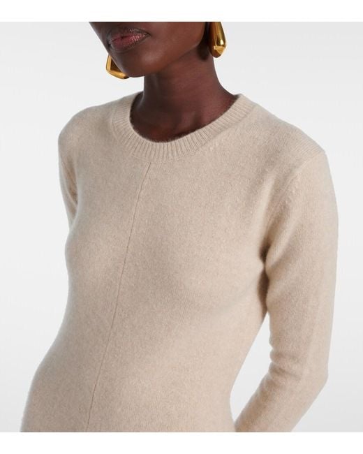 Joseph Natural Cashmere-Blend Sweater Dress
