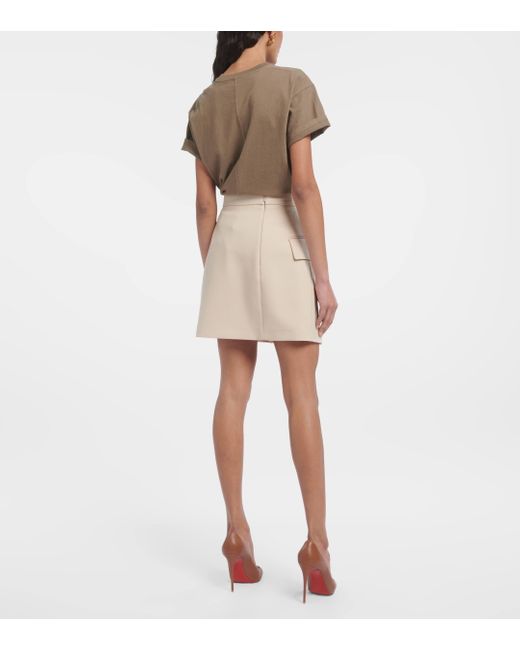 Max Mara Natural Nuoro Wool-blend Miniskirt
