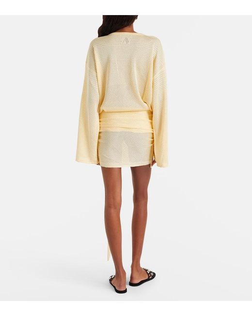 The Attico Natural Open-Knit Minidress