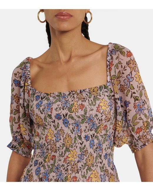 Velvet Multicolor Estelle Floral Crêpe Minidress