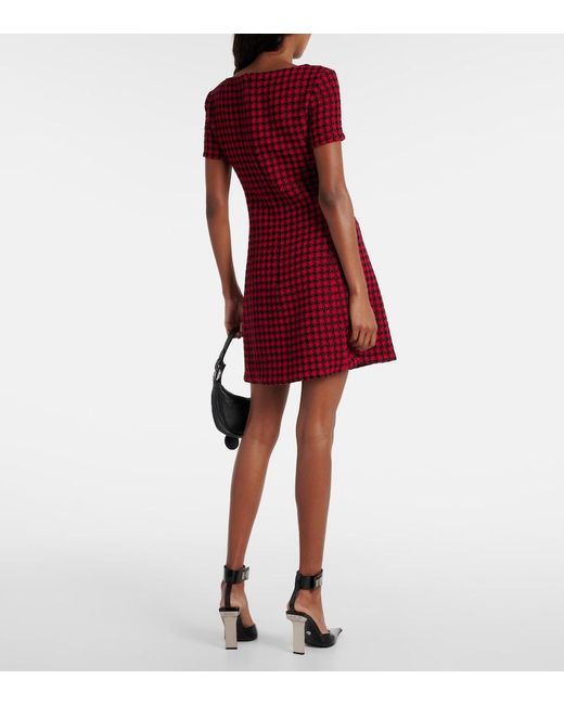 Versace Red And Tweed Mini Dress