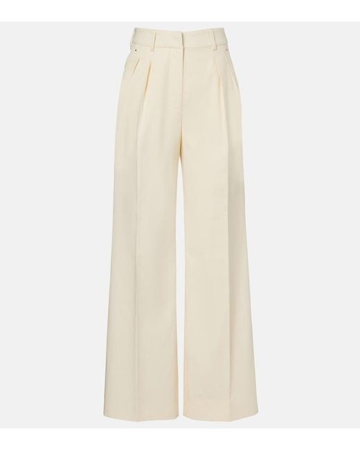 Moncler Natural Wide-Leg Pants
