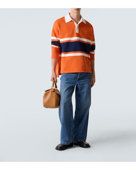 Polo De Algodon A Rayas Loewe de hombre de color Orange