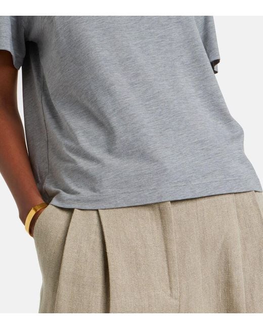 Totême  Gray Jersey T-Shirt