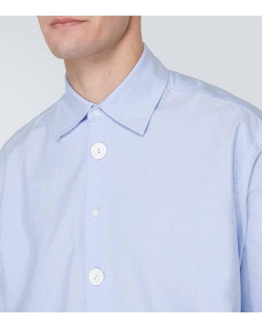 Camicia in cotone di J.W. Anderson in Blue da Uomo
