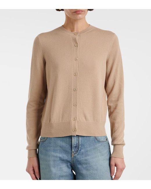 Ralph Lauren Natural Cable-Knit Cashmere Cardigan