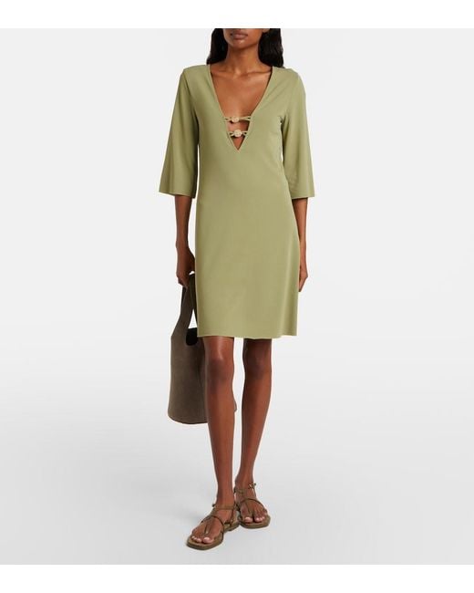 Eres Green Fabuleuse Beaded Midi Dress