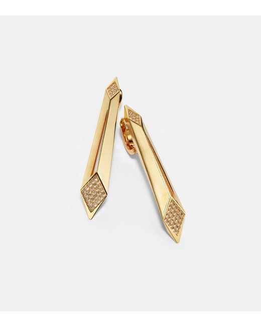 Versace Metallic Ohrringe Mit Kristallen