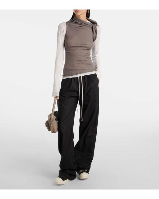 Rick Owens Black Jumbolace Geobasket Leather Sneakers