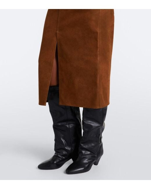 Isabel Marant Brown Bisane Midi Skirt
