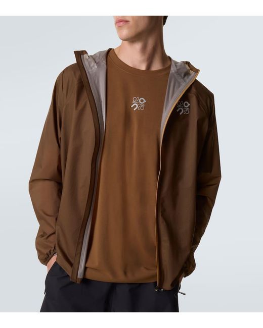 Loewe Brown X On Active Logo Jersey T-Shirt for men