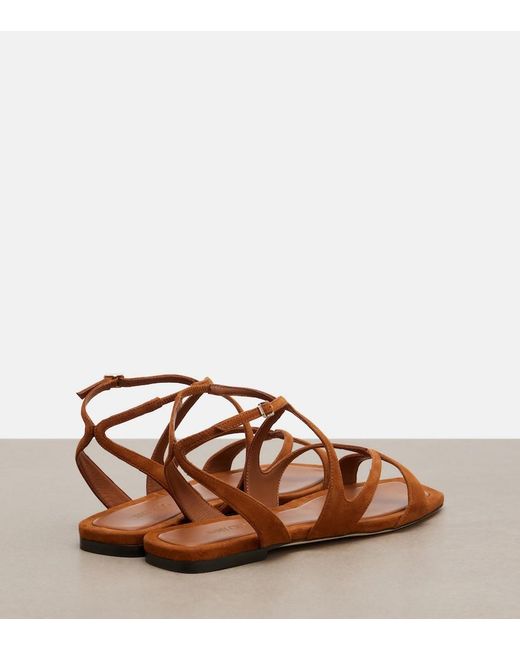 Jimmy Choo Brown Ayla Suede Sandals