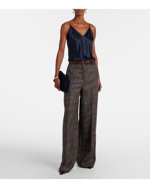 Joseph Blue Clea Silk Satin Camisole
