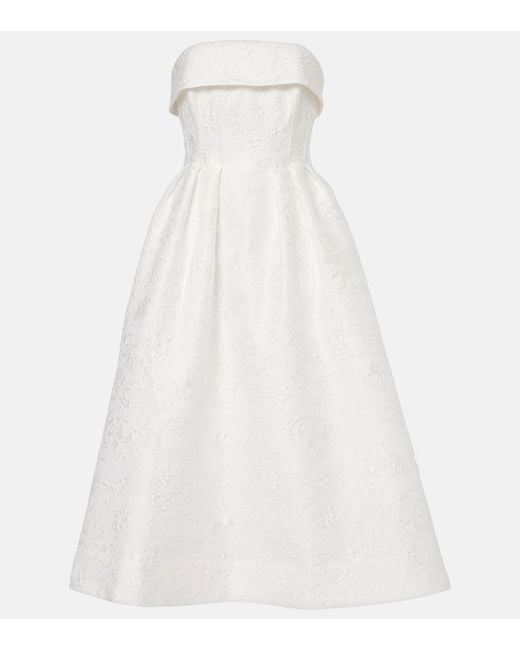 Rebecca Vallance White Bridal Esther Brocade Bustier Dress