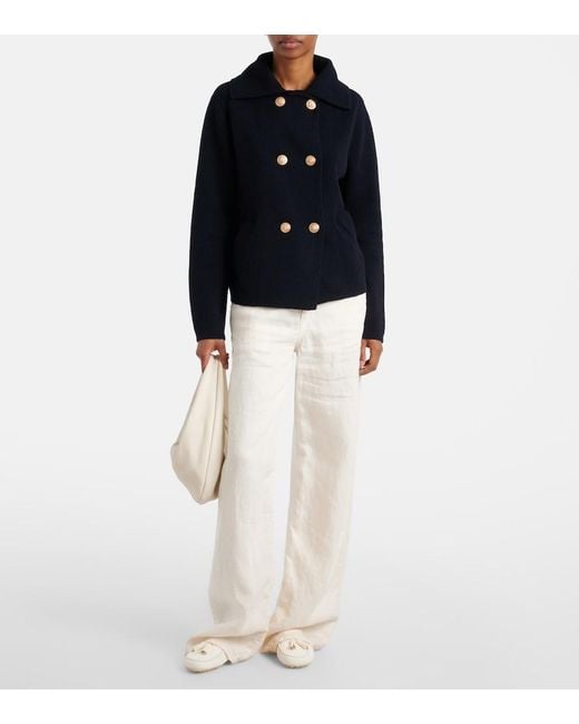 Jardin Des Orangers Blue Wool And Cashmere Jacket