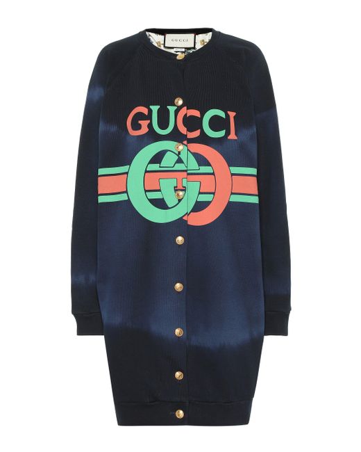 Gucci Blue Logo Cotton Sweater
