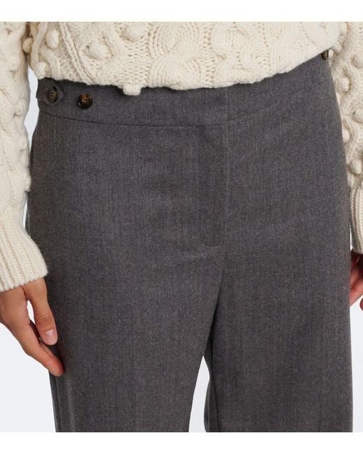 Stella McCartney Gray Wool Straight Pants