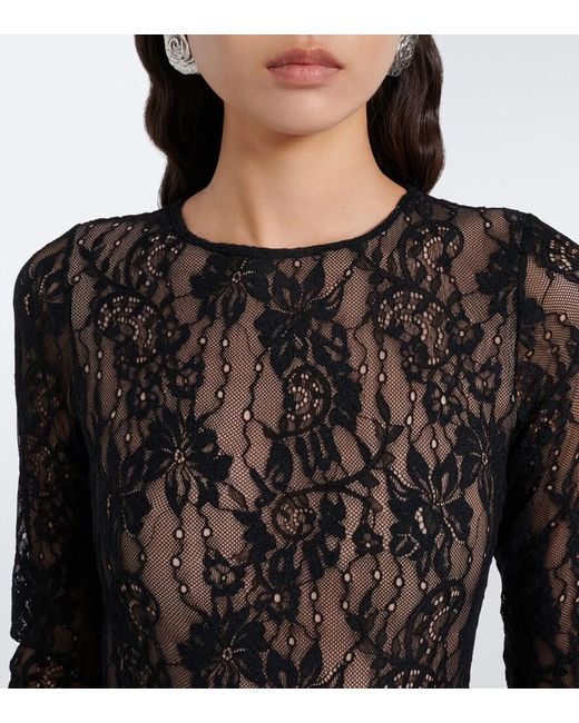 Zimmermann Black Lace Bodysuit