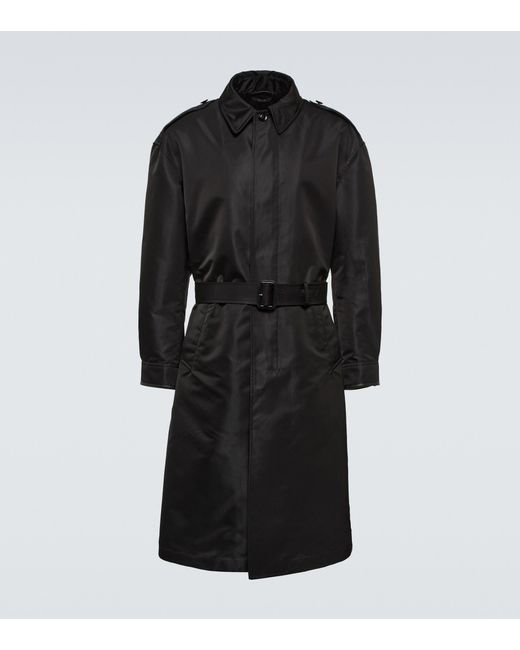 Tom Ford Belted Satin And Silk Trench Coat in Black for Men | Lyst