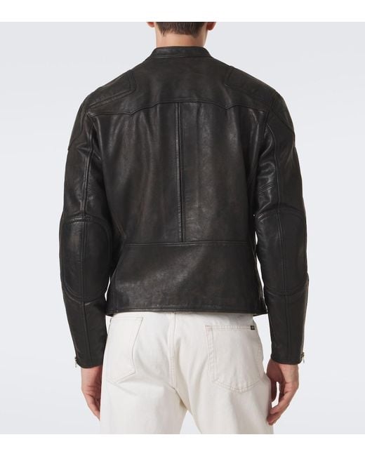 RRL Black Watts Leather Jacket for men
