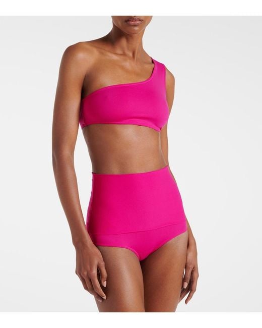 Eres Pink Symbole One-Shoulder Bikini Top