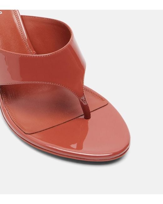 Paris Texas Red Lidia Patent Leather Thong Sandals