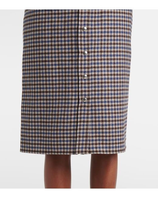 Prada Gray Wool Pencil Skirt