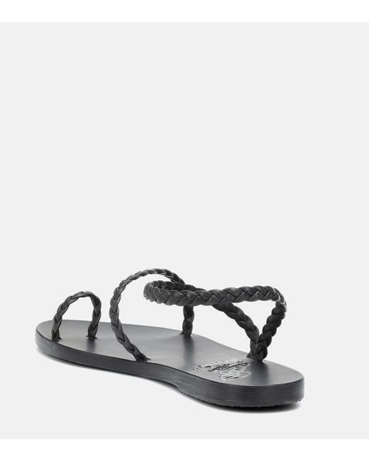 Ancient Greek Sandals Black Eleftheria Sandals
