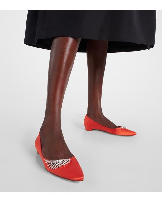 Ballerine di Manolo Blahnik in Red