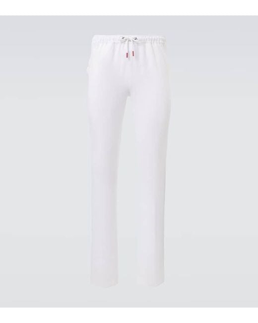 Kiton White Linen Pants for men